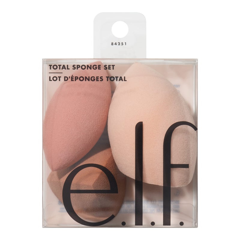 elf Total Sponge Set Multiuse Makeup Sponge Set For Flawless Blending Great For Powder Or Liquid Concealer  Foundation Vegan  CrueltyFree