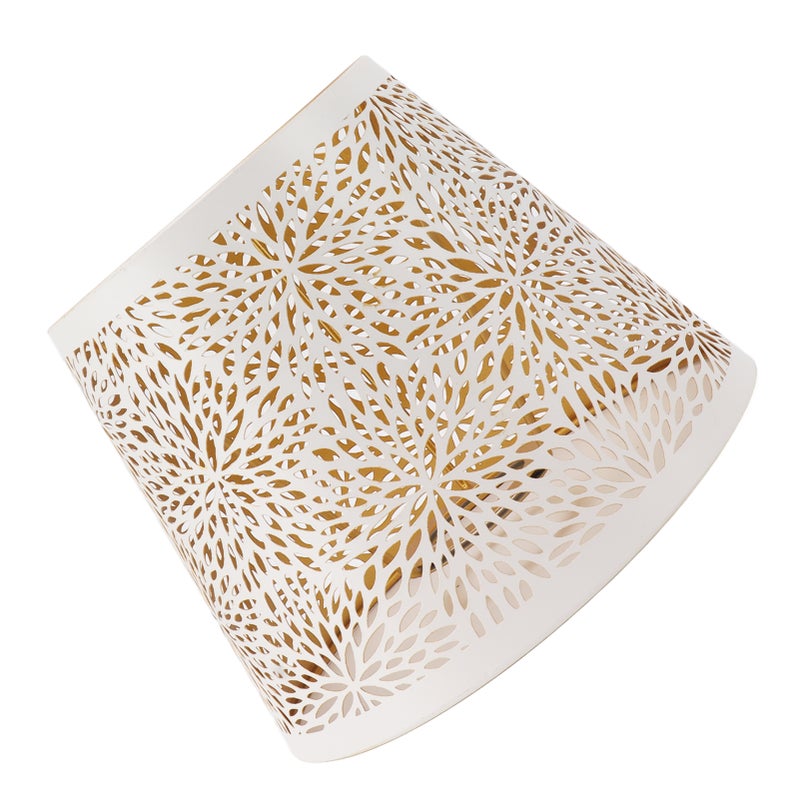 Lamp Shade E27 E26 White Carved Flower Pattern Iron Modern Design Easy Installation Bulb Shade for Home Living Room - Image 3