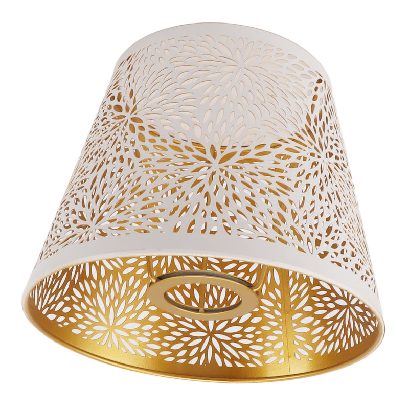 Lamp Shade E27 E26 White Carved Flower Pattern Iron Modern Design Easy Installation Bulb Shade for Home Living Room - Image 4