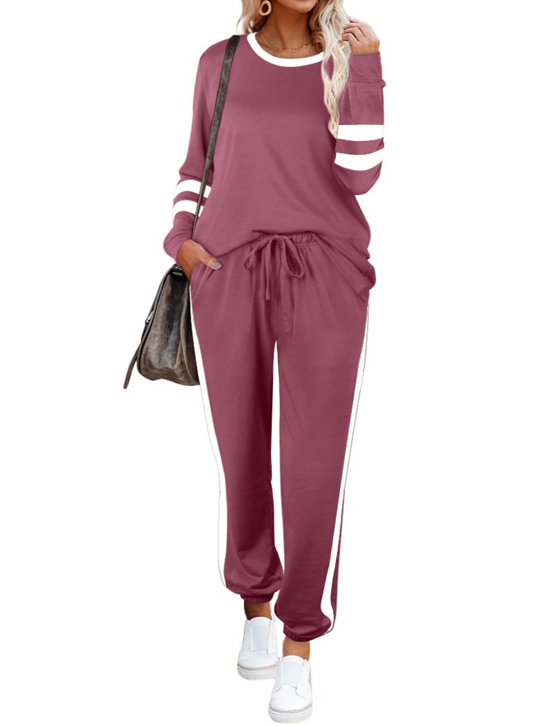 Aloodor Sweatshirts for Women Workout Sets for Women 2 Piece Outfits Pink Womens Clothing M - Image 3
