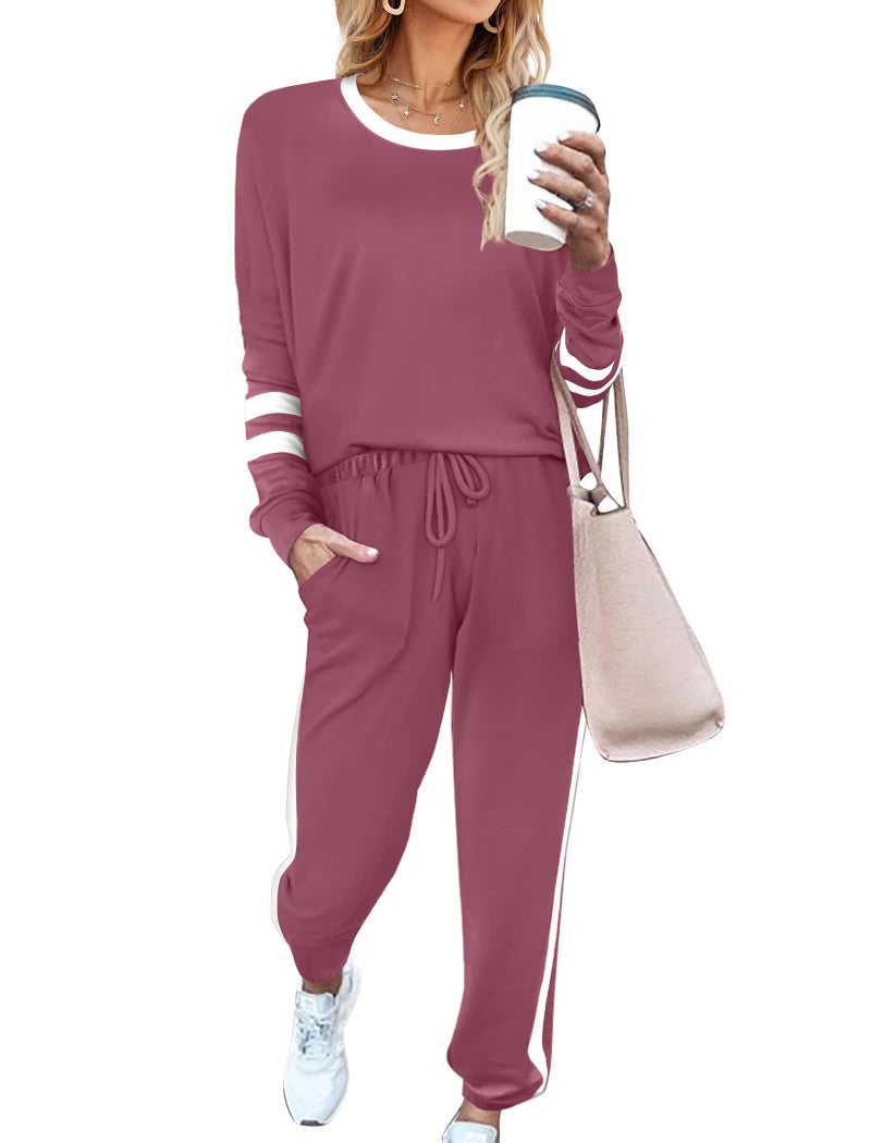 Aloodor Sweatshirts for Women Workout Sets for Women 2 Piece Outfits Pink Womens Clothing M - Image 1
