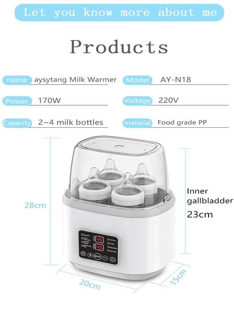 Rightsure Baby Bottle Warmer, 8 in 1 Fast Bottle Warmer for Breastmilk, Food Heater&Thaw with Timer, Formula Milk Warmer with LCD Display, Accurate Temperature Control, Bottle Warmer for Baby Milk  - Image 2
