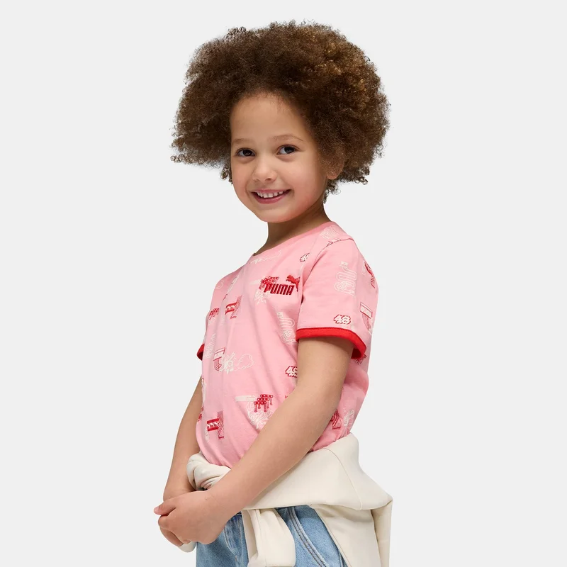 بوما تيشيرت ليتل رانرز بطبعة على كامل التصميم للأطفال