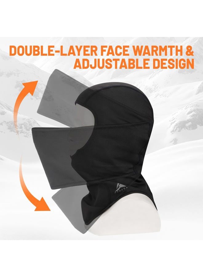 GXCROR Winter Balaclava Ski Mask, Windproof and Warm, Full Face Mask for Skiing, Motorcycling, Fishing, Running and Outdoor Activities, black, One Size - Image 3