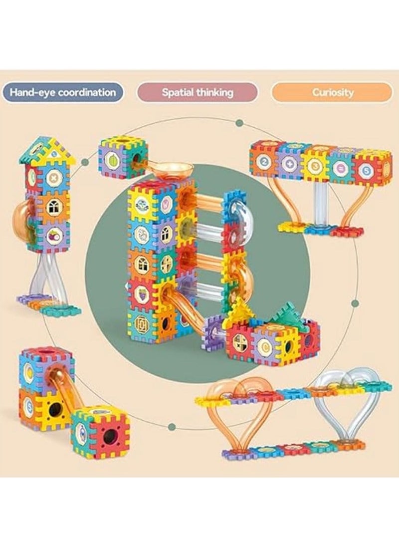 226-Piece DIY Pipeline Rolling Ball Building Block Set, Imaginative Construction and STEM Learning Toy for Kids