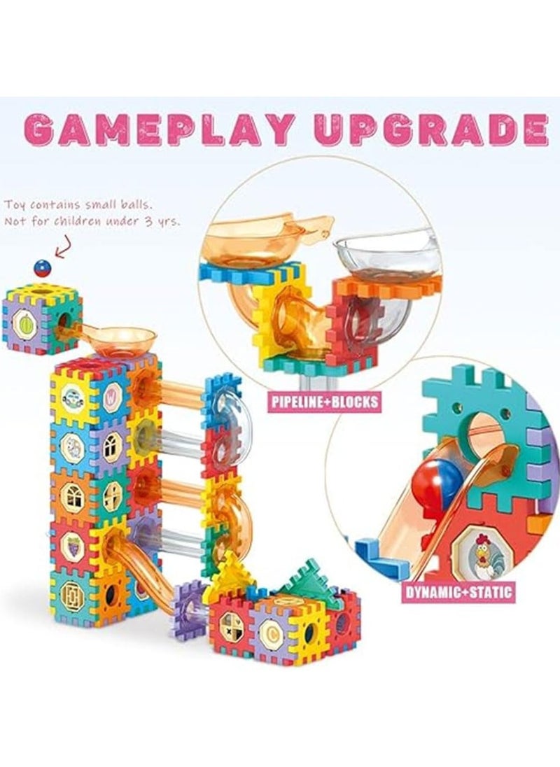 226-Piece DIY Pipeline Rolling Ball Building Block Set, Imaginative Construction and STEM Learning Toy for Kids