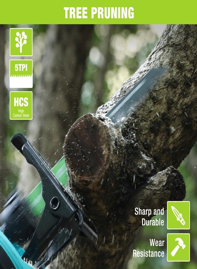 ووركبرو مجموعة شفرات منشار WORKPRO الترددية لتقليم الخشب، مقاس 6 بوصات، شفرات منشار تقليم 5TPI لتقليم الأشجار، وقطع الخشب الرطب مع حقيبة تنظيم، متينة وحادة، 5 قطع - Image 5