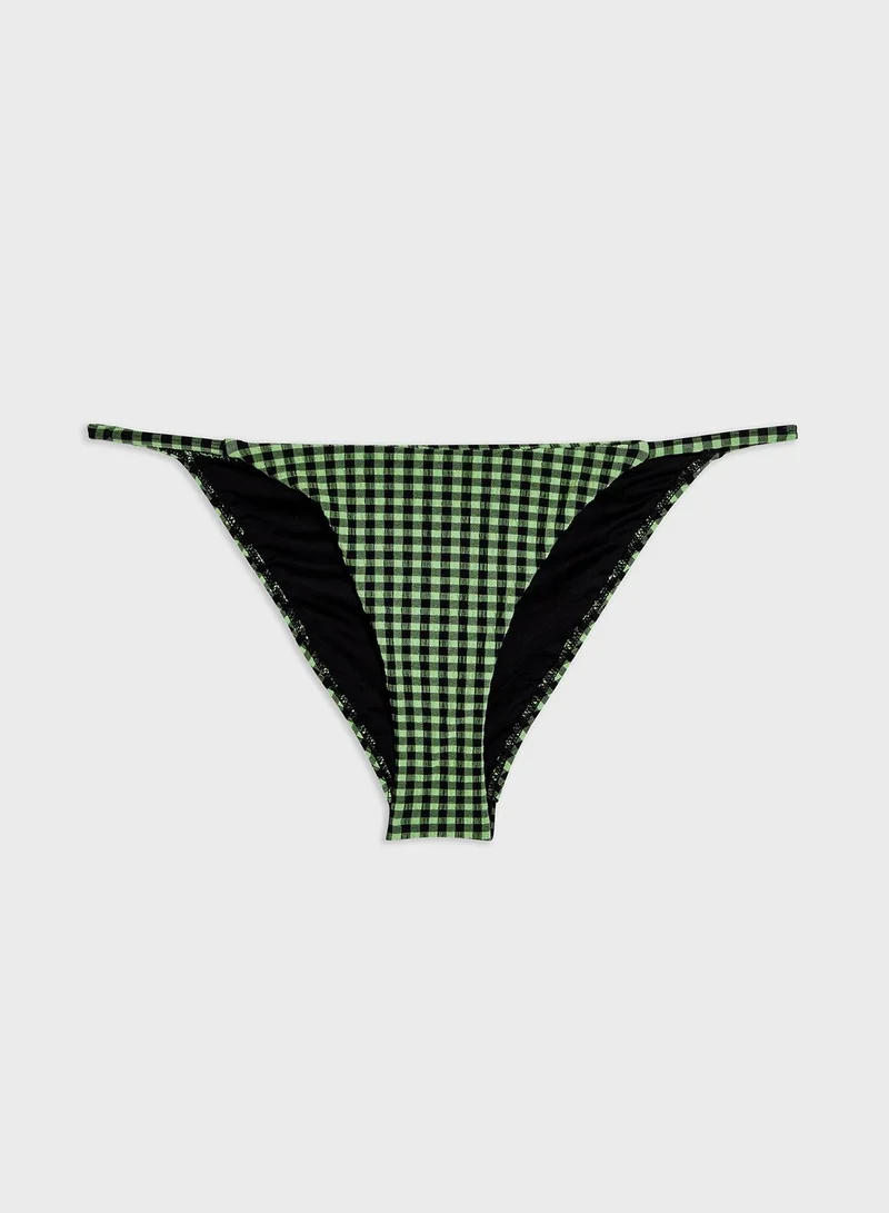 TOPSHOP Gingham Bikini Bottoms