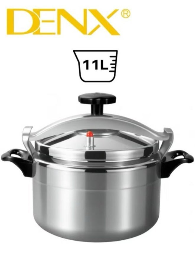 Denx DX3427 Original 11L Aluminum Pressure Cooker with 28cm Diameter, Modern and Elegant Design Featuring Secure Locking Lid, Innovative Safety System with Smart Pressure Valve Preventing Bursting, Strong Single Bottom Ensuring Even Heat Distribution for Fast and Healthy Cooking, Perfect for All Types of Meals and Large Families in Stylish Contemporary Kitchens - Image 2