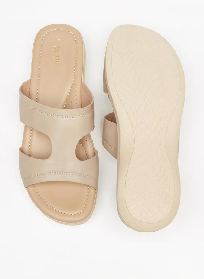 Flora Bella By Shoexpress Women's Solid Slip-On Comfort Sandals