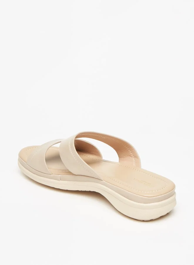 Flora Bella By Shoexpress Women's Solid Slip-On Comfort Sandals