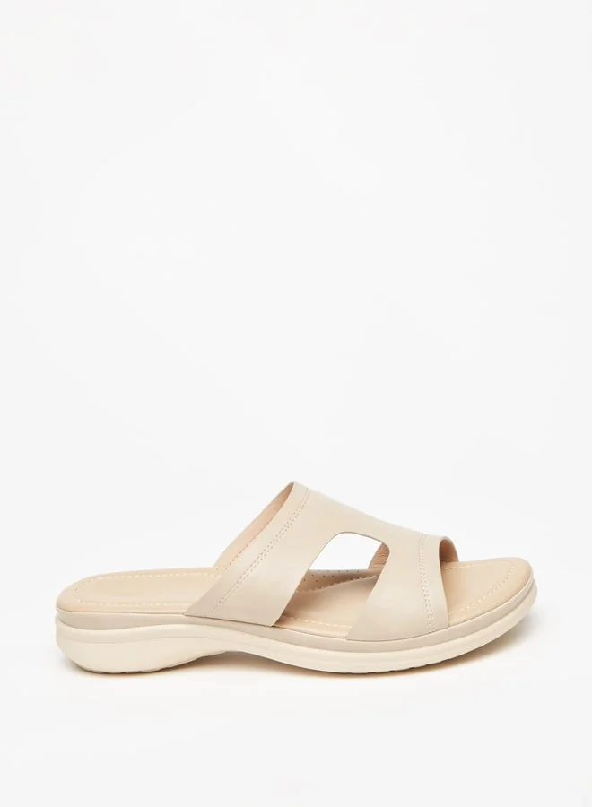 Flora Bella By Shoexpress Women's Solid Slip-On Comfort Sandals