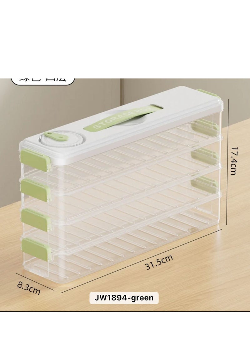 Generic Dumpling Storage Containers with Non-Stick Lids Bottom Slit Dumpling Box Dumpling Box Stackable Storage Box Clear Dumpling Box 