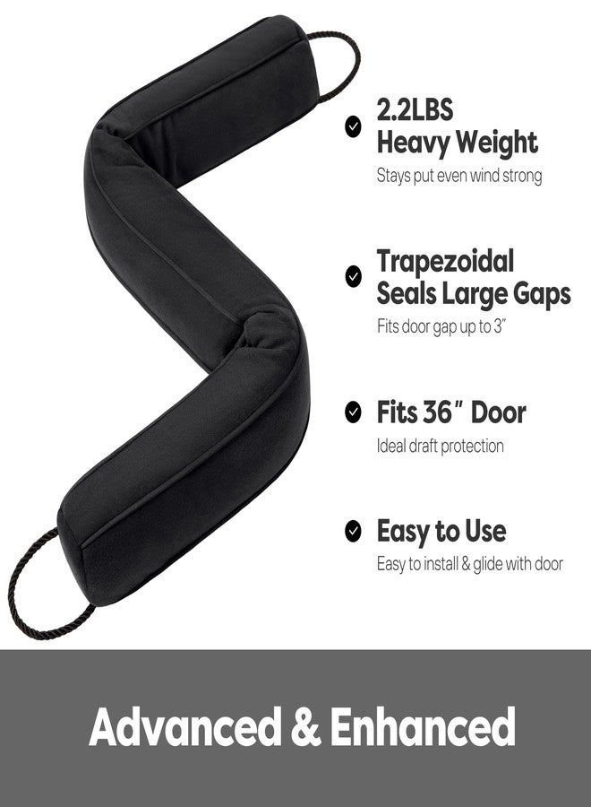 Comfyanno Door Draft Stopper, 36inch Weighted Draft Stoppers for Bottom of Door, Under Door Cold Air, Light, Noise Sound Odor & Dust Blocker Guard for Door Bottom Gap - Image 2