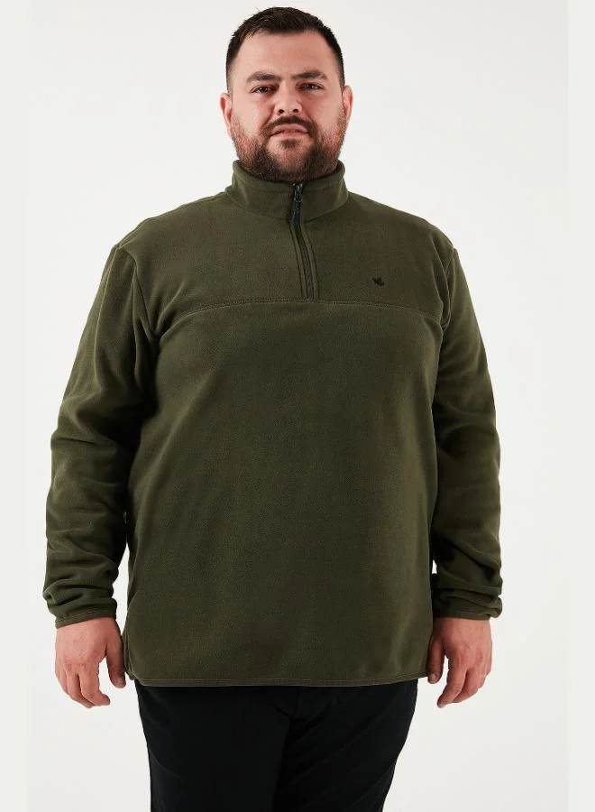 Buratti  Buratti Regular Fit Anti-Pilling Plus Size Stand Collar Winter Raised Polar Fleece Men's POLAR 5906001B for Men | Best Price UAE