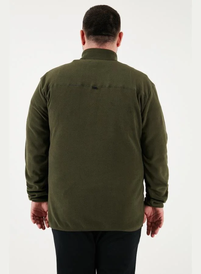 Buratti  Buratti Regular Fit Anti-Pilling Plus Size Stand Collar Winter Raised Polar Fleece Men's POLAR 5906001B for Men | Best Price UAE