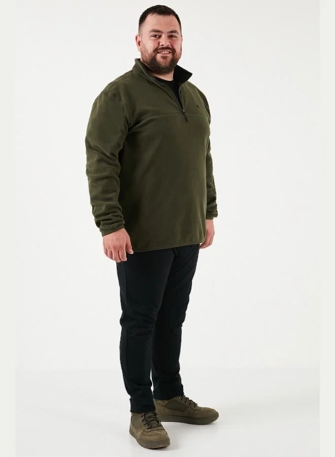 Buratti  Buratti Regular Fit Anti-Pilling Plus Size Stand Collar Winter Raised Polar Fleece Men's POLAR 5906001B for Men | Best Price UAE