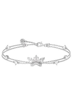 AWNL Women's Sterling Silver Bracelet of Crown Charm  - Image 1