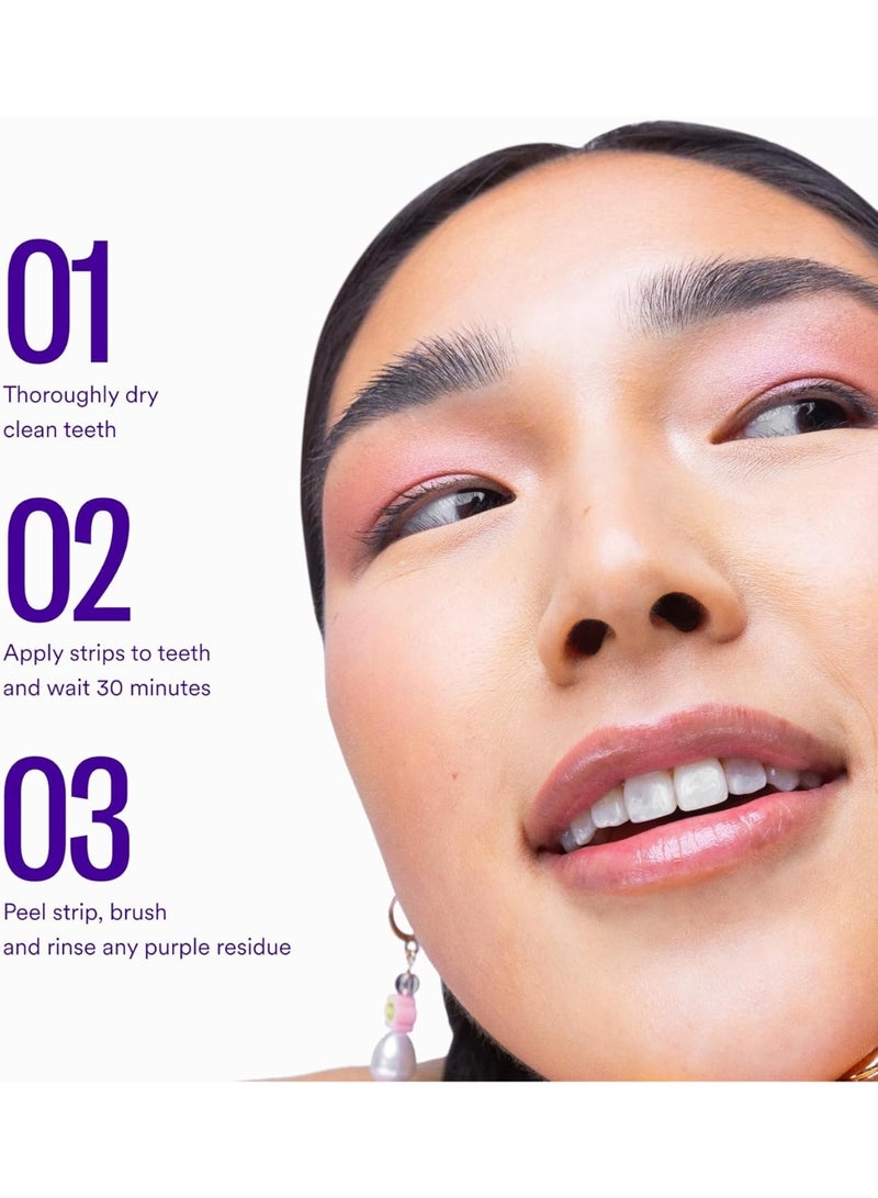 Hismile V34 Whitening Strips, Teeth Whitening Strips, Purple Tooth Whitening, Purple V34 Whitening Strips, Tooth Stain Treatment, Combining Whitening and Colour Correction - Image 5