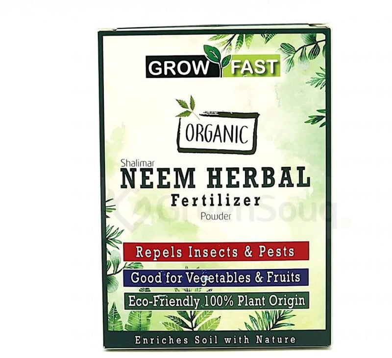 Grow Fast Shalimar Neem Herbal Organic Fertilizer Powder - 200 Grams for Garden Care - Image 1