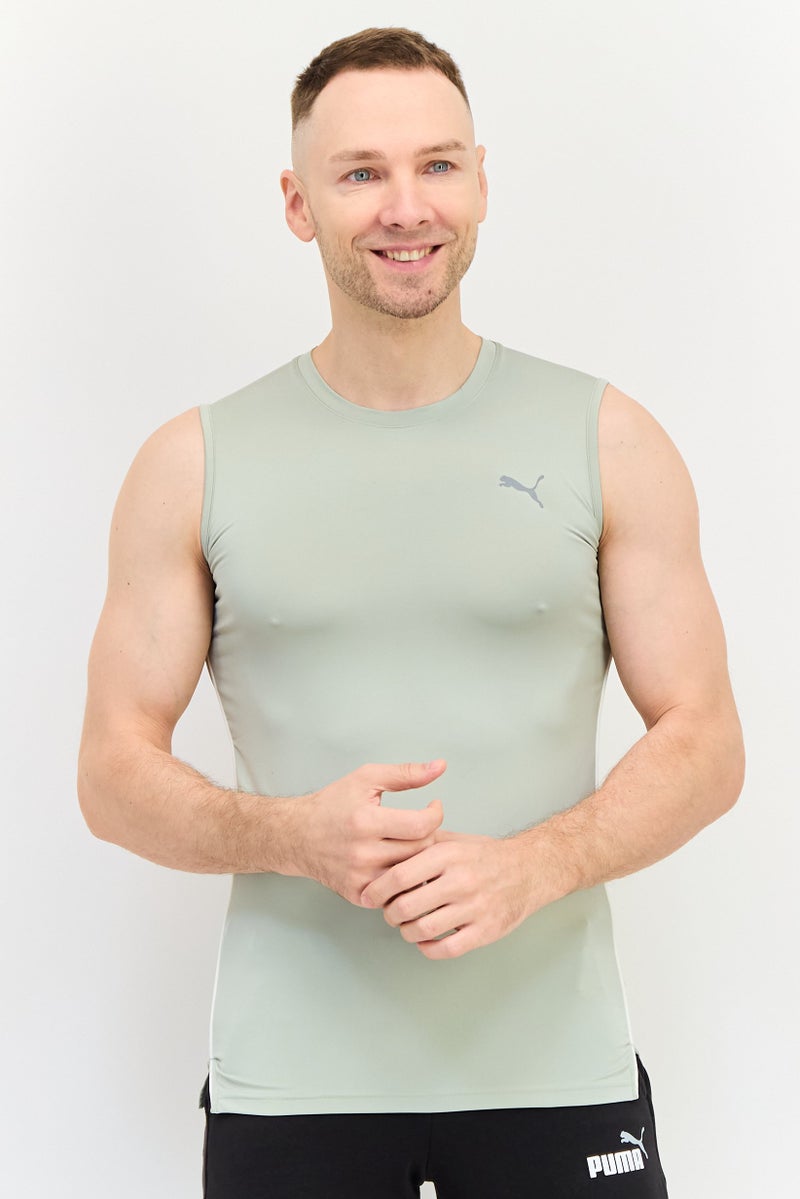 Puma x One8 Men Sportswear Fit Brand Logo Training Vest, Light Sage - Image 1