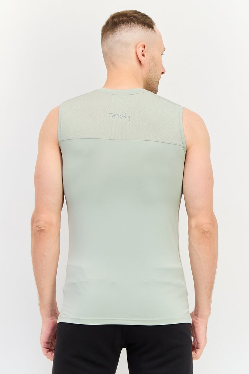 Puma x One8 Men Sportswear Fit Brand Logo Training Vest, Light Sage - Image 4