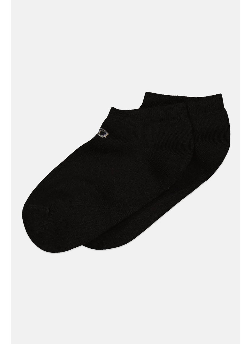 Sergio Tacchini Women 3 Pair Brand Logo Ankle Socks, Black  - Image 2