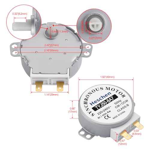 Heschen Synchronous Motor TYJ50-8A7 220-240VAC 4R/Min CW/CCW 50Hz for Microwave Oven Turn Table - Image 2