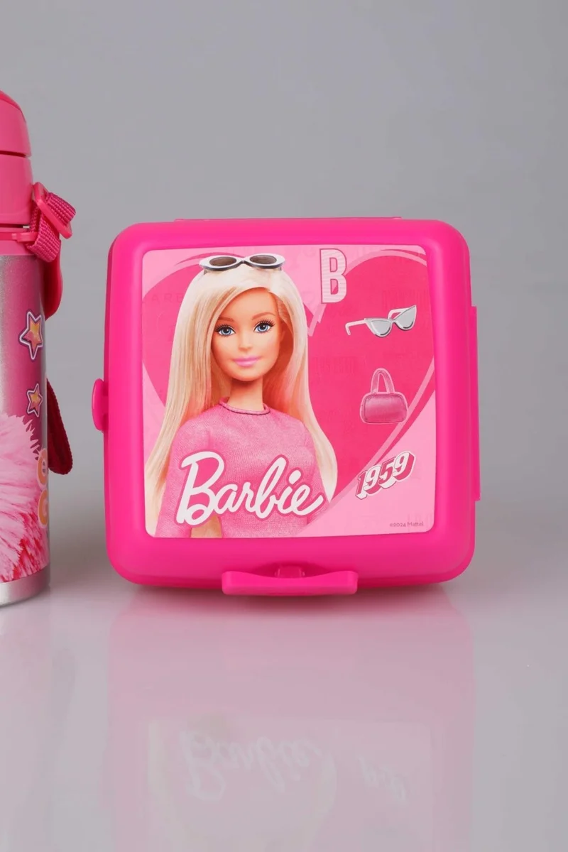 Barbie Decomus with Licensed Water Bottle and 2-Layer Lunch Box Food Set New Season