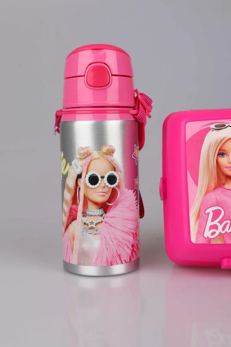 Barbie Decomus with Licensed Water Bottle and 2-Layer Lunch Box Food Set New Season