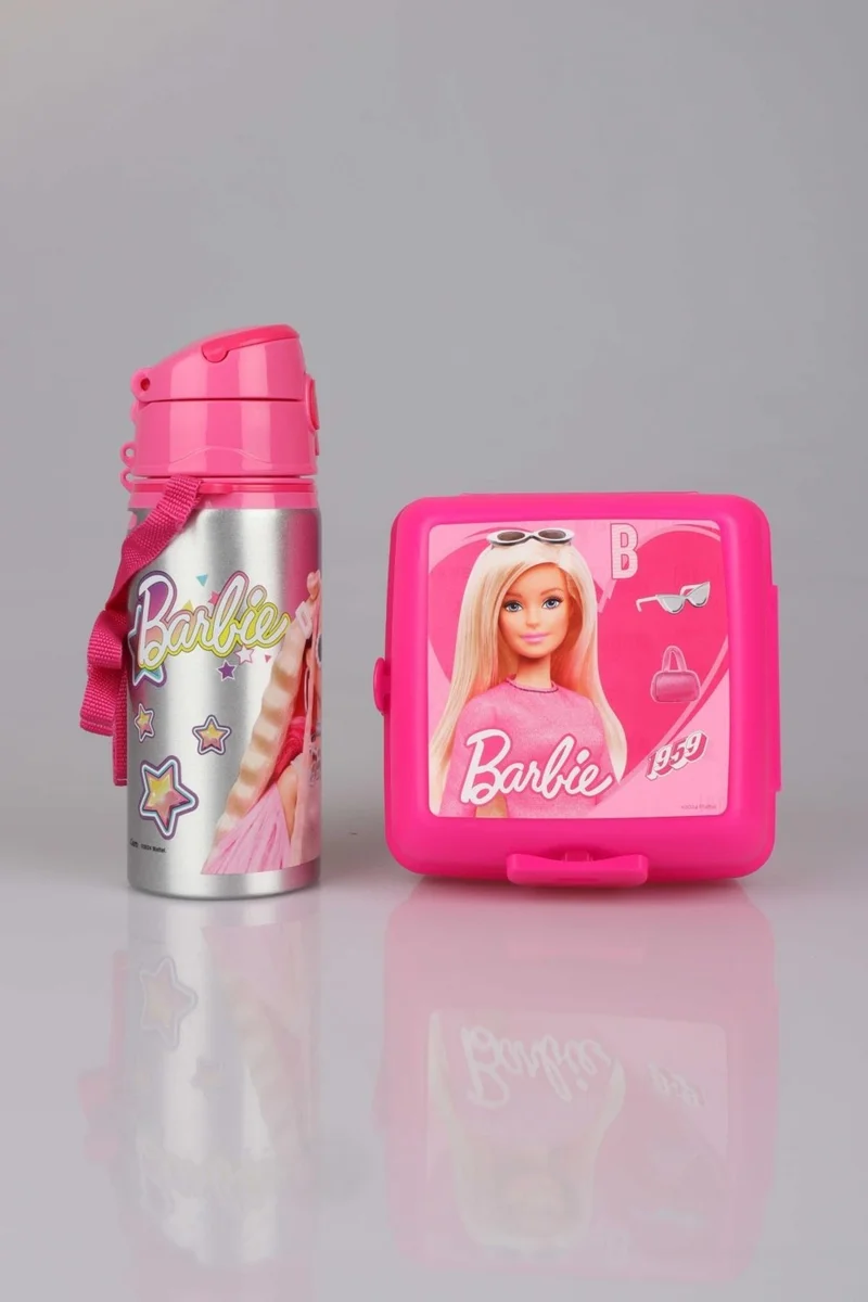 Barbie Decomus with Licensed Water Bottle and 2-Layer Lunch Box Food Set New Season