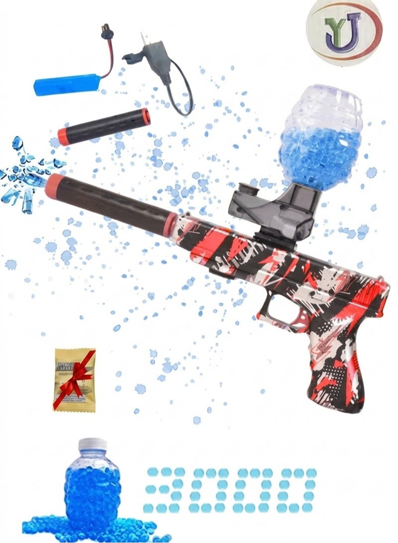 YJ toy Gel ball Electric gun with eco-friendly gel balls with water gel beads fun toys color (  red or blue ) - Image 1