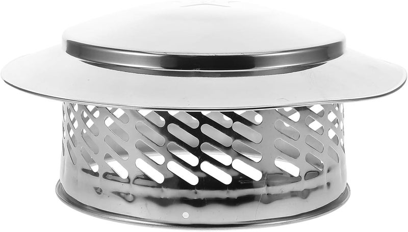 Stainless Steel Chimney Cap 200mm Rain Cover with Umbrella Top for Fireplace Stove Vent Pipe Outdoor Protection - Image 1