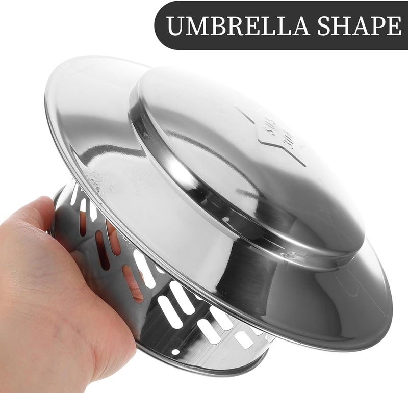 Stainless Steel Chimney Cap 200mm Rain Cover with Umbrella Top for Fireplace Stove Vent Pipe Outdoor Protection - Image 3