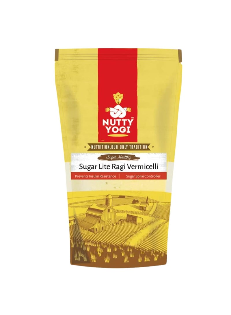 Nutty Yogi Sugar Lite Ragi Vermicelli | Homemade & Natural | Gluten Free Healthy Breakfast | Rich in Protein High in Fibre & Calcium | Preservative Free - 200gm (Pack of 2) - Image 1