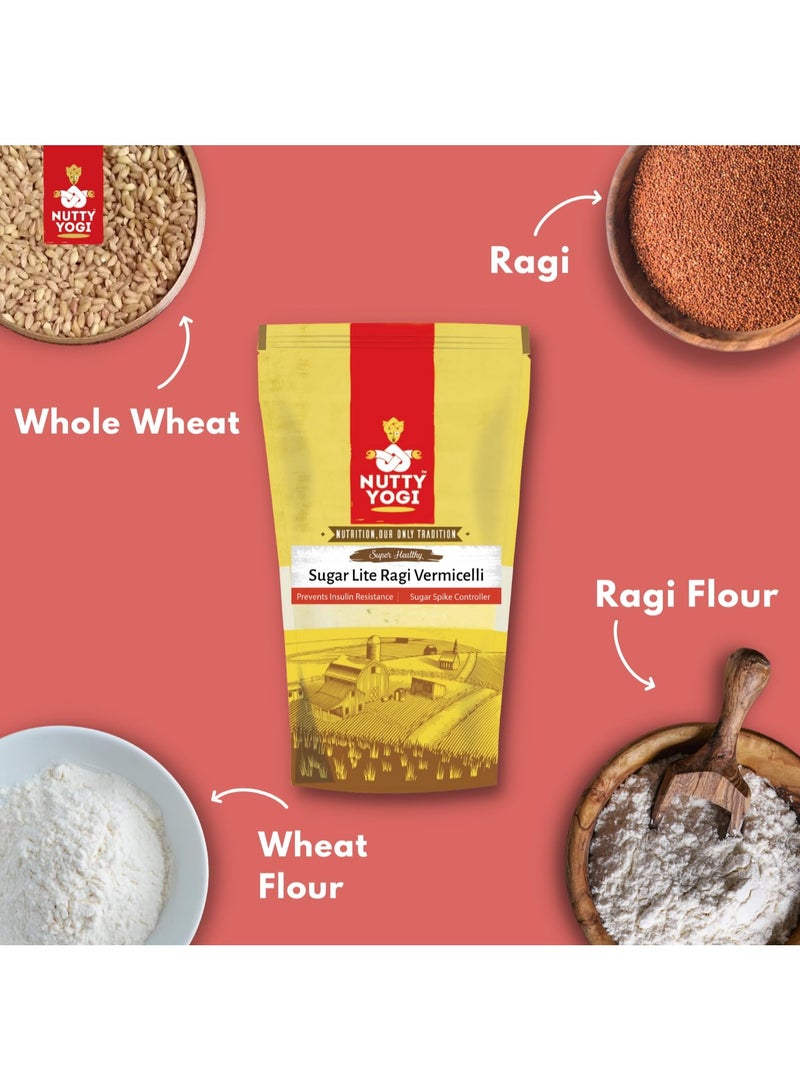 Nutty Yogi Sugar Lite Ragi Vermicelli | Homemade & Natural | Gluten Free Healthy Breakfast | Rich in Protein High in Fibre & Calcium | Preservative Free - 200gm (Pack of 2) - Image 4