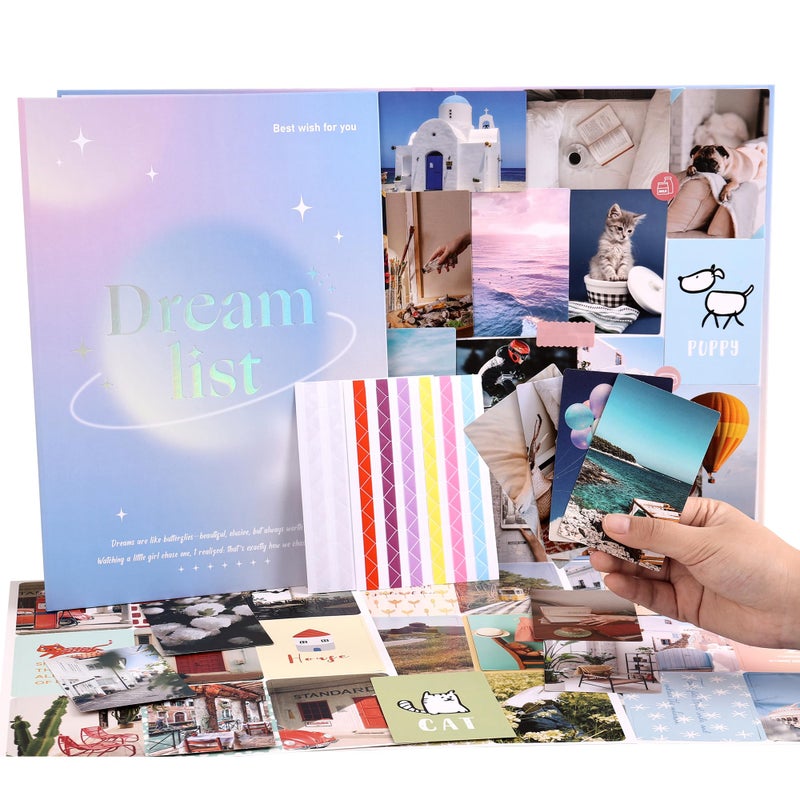 emmoolife Vision Board Book, 1400+ Inspirational Pictures Quotes & Stickers, Vision Board Kit for Women, Magazine Pictures for Vision Board, Realize Dreams and Create Life Goals, Collage Book for Manifestation - Image 1