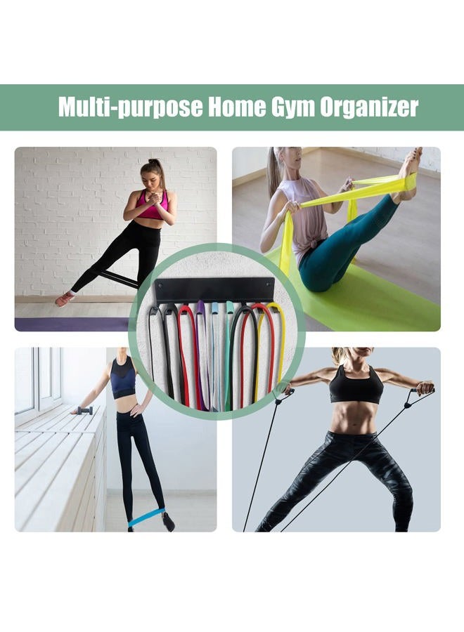 Tamisom Multi-Purpose Storage Rack Resistance Bands Rack Gym Storage Rack Fitness Bands Rack Heavy Duty Rack for Resistance Bands, Straps, Jump Ropes, Foam Rollers, Chains, Weight Belts, Tools Small black - Image 2