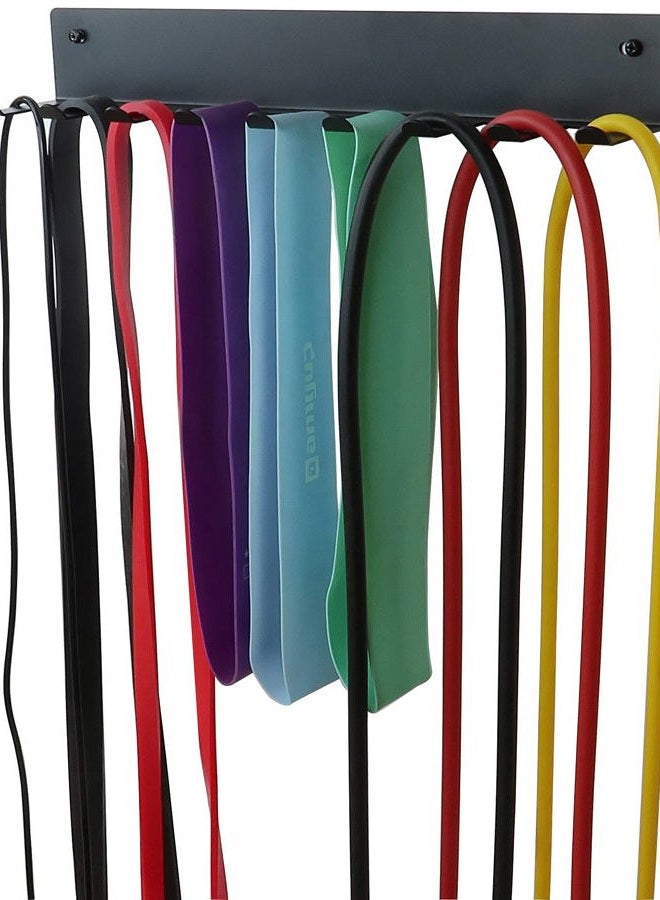 Tamisom Multi-Purpose Storage Rack Resistance Bands Rack Gym Storage Rack Fitness Bands Rack Heavy Duty Rack for Resistance Bands, Straps, Jump Ropes, Foam Rollers, Chains, Weight Belts, Tools Small black - Image 4