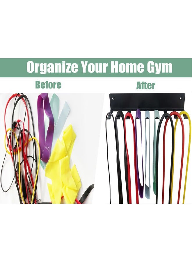 Tamisom Multi-Purpose Storage Rack Resistance Bands Rack Gym Storage Rack Fitness Bands Rack Heavy Duty Rack for Resistance Bands, Straps, Jump Ropes, Foam Rollers, Chains, Weight Belts, Tools Small black - Image 3