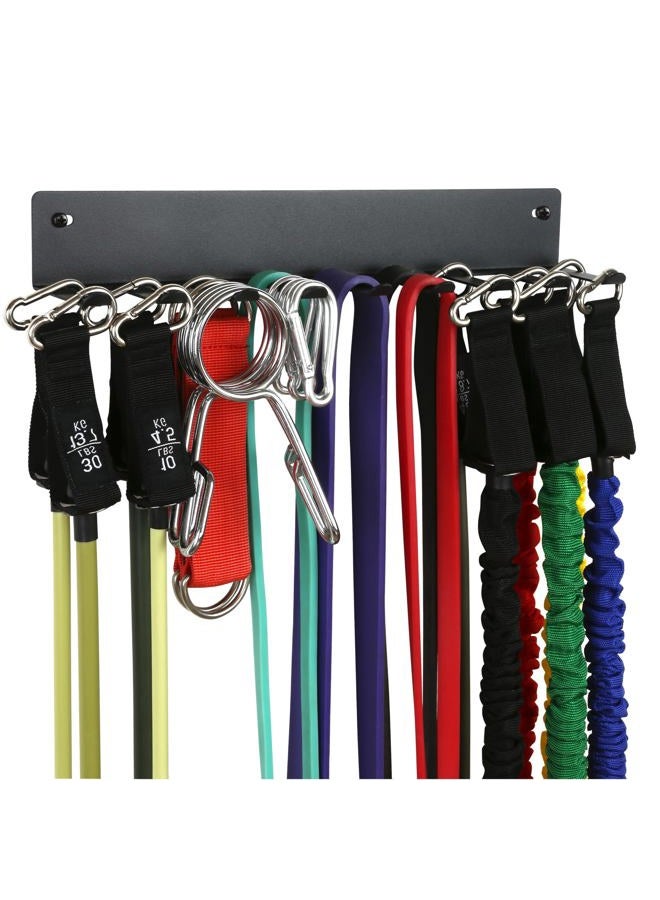 Tamisom Multi-Purpose Storage Rack Resistance Bands Rack Gym Storage Rack Fitness Bands Rack Heavy Duty Rack for Resistance Bands, Straps, Jump Ropes, Foam Rollers, Chains, Weight Belts, Tools Small black - Image 1