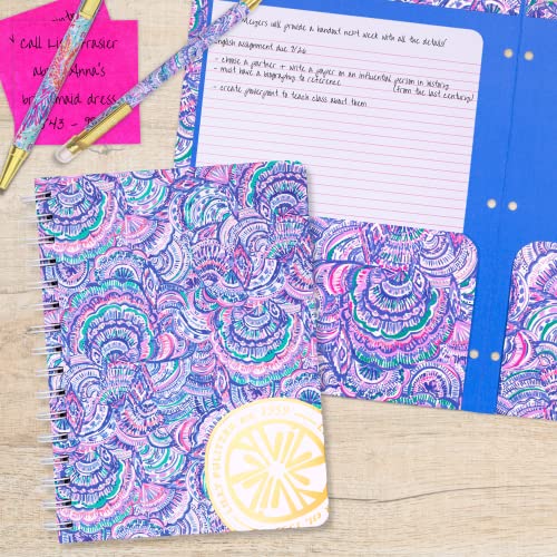 Lilly Pulitzer 3-Pack Pocket Folder Set, Colorful Letter Size Document Organizers, Folders Come Hole Punched to Fit Binders, Shell Me Something Good (Assorted) - Image 5