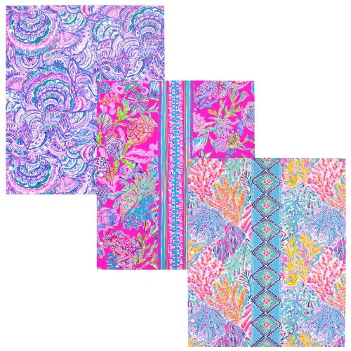 Lilly Pulitzer 3-Pack Pocket Folder Set, Colorful Letter Size Document Organizers, Folders Come Hole Punched to Fit Binders, Shell Me Something Good (Assorted) - Image 1