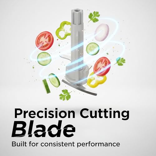 Glen Electric Chopper for Kitchen, 400ml Bowl, 200W Mini Fruit & Vegetable Cutter with Rust-Resistant Stainless Steel Blades, Whisker Disc, Chops Onion & Nuts - Black (SA4041MCBL) - Image 2