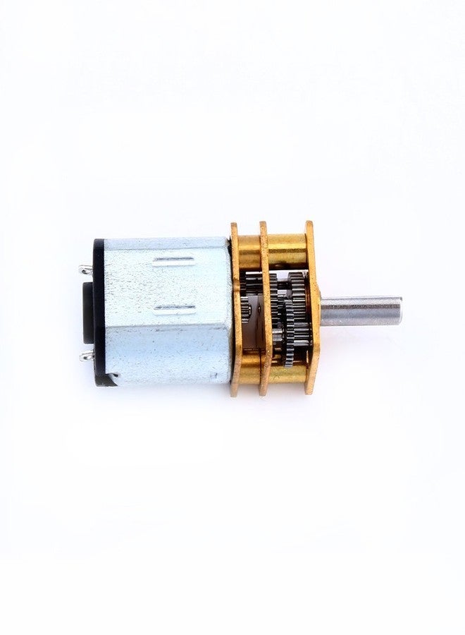 ريس 52 محرك تخفيض السرعة REES52 صغير يعمل بتيار مستمر 6 فولت/12 فولت مع علبة تروس معدنية بالكامل، بديل لمحرك تخفيض السرعة N20 بقطر عمود مناسب لسيارات التحكم عن بعد، ونماذج الروبوتات، وألعاب المحركات التي تصنعها بنفسك (12 فولت، 100 دورة في الدقيقة). - Image 4