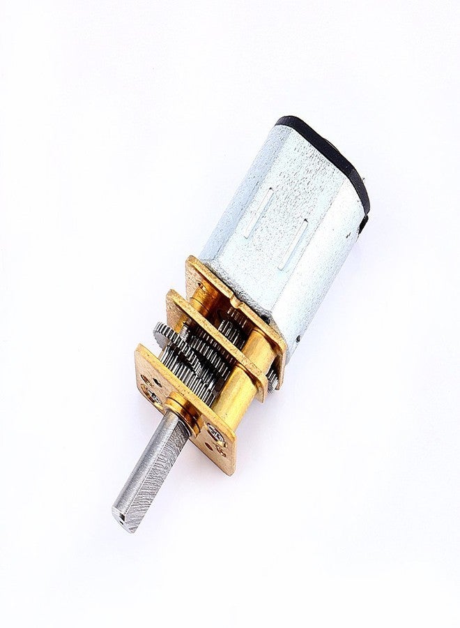 ريس 52 محرك تخفيض السرعة REES52 صغير يعمل بتيار مستمر 6 فولت/12 فولت مع علبة تروس معدنية بالكامل، بديل لمحرك تخفيض السرعة N20 بقطر عمود مناسب لسيارات التحكم عن بعد، ونماذج الروبوتات، وألعاب المحركات التي تصنعها بنفسك (12 فولت، 100 دورة في الدقيقة). - Image 2