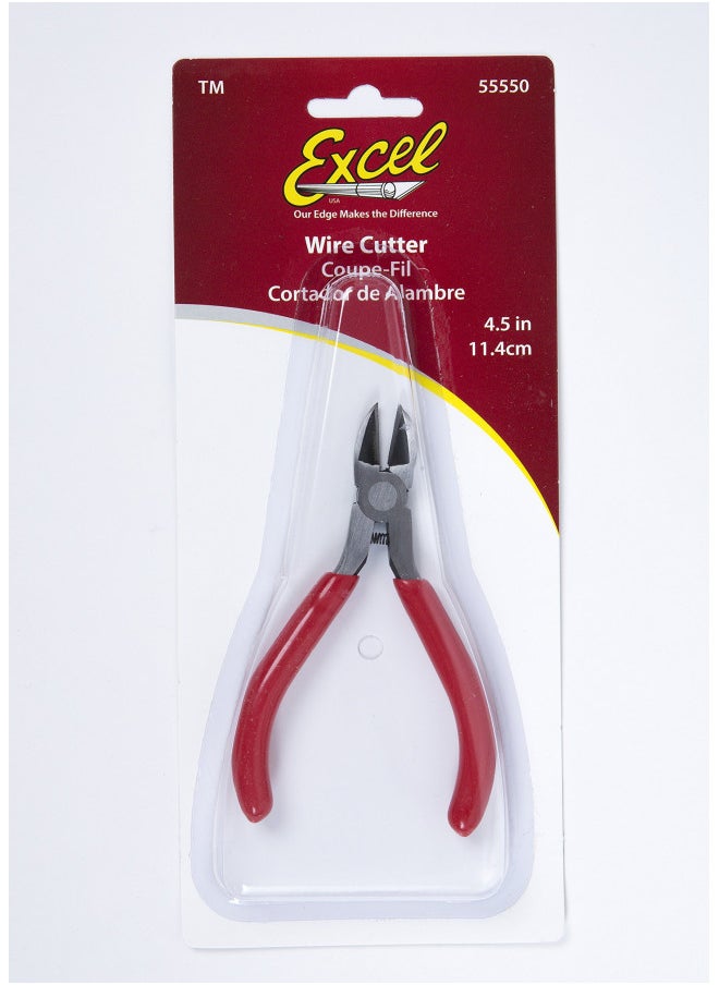 Excel Blades Soft Grip Wire Cutter Pliers, Small 4.5 Inch Carbon Steel Tool Ideal for Jewelry Making and Crafts 