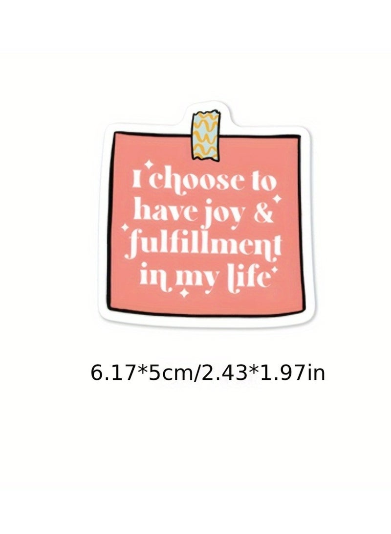 50 Pieces of Inspirational Quotes Stickers - Waterproof, matte finish for laptops, guitars and journals - Durable PVC, self-adhesive stickers - Image 4