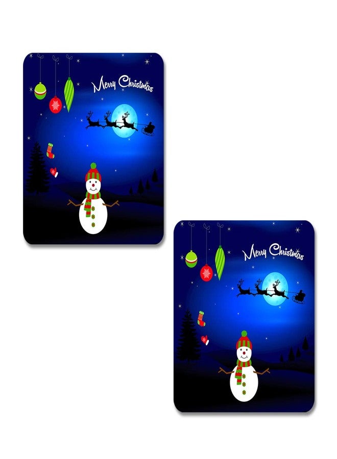 JIKRAA® Wooden Pack of 2 Christmas Coasters | Square Shape Coaster - Image 1