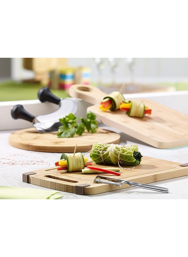 Vegetable Slicer with Ultra Sharp Double Blade Black Plastic Handle 10" | Manual Vegetable Slicer | Molokhia Slicer | Curved Blade Vibrating Knife Perfect for Cutting Fruits and Vegetables - Image 4